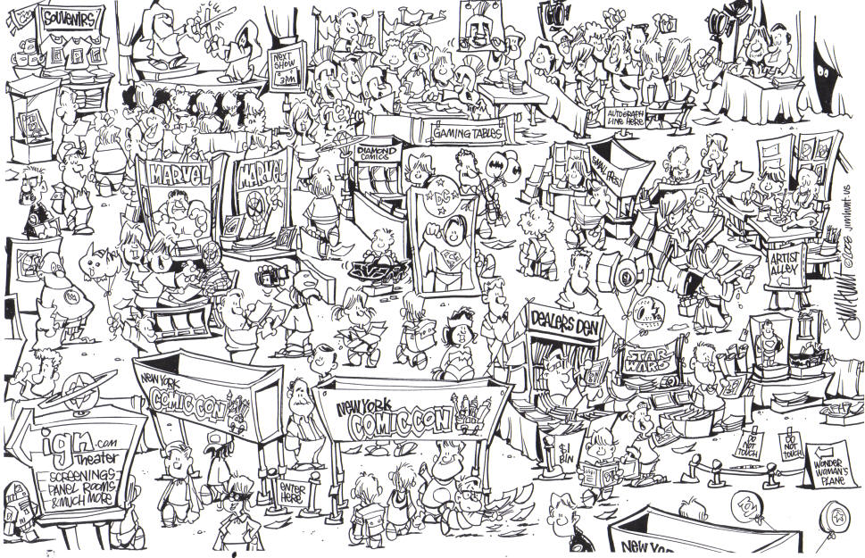 Cartoon Crowd Scenes
